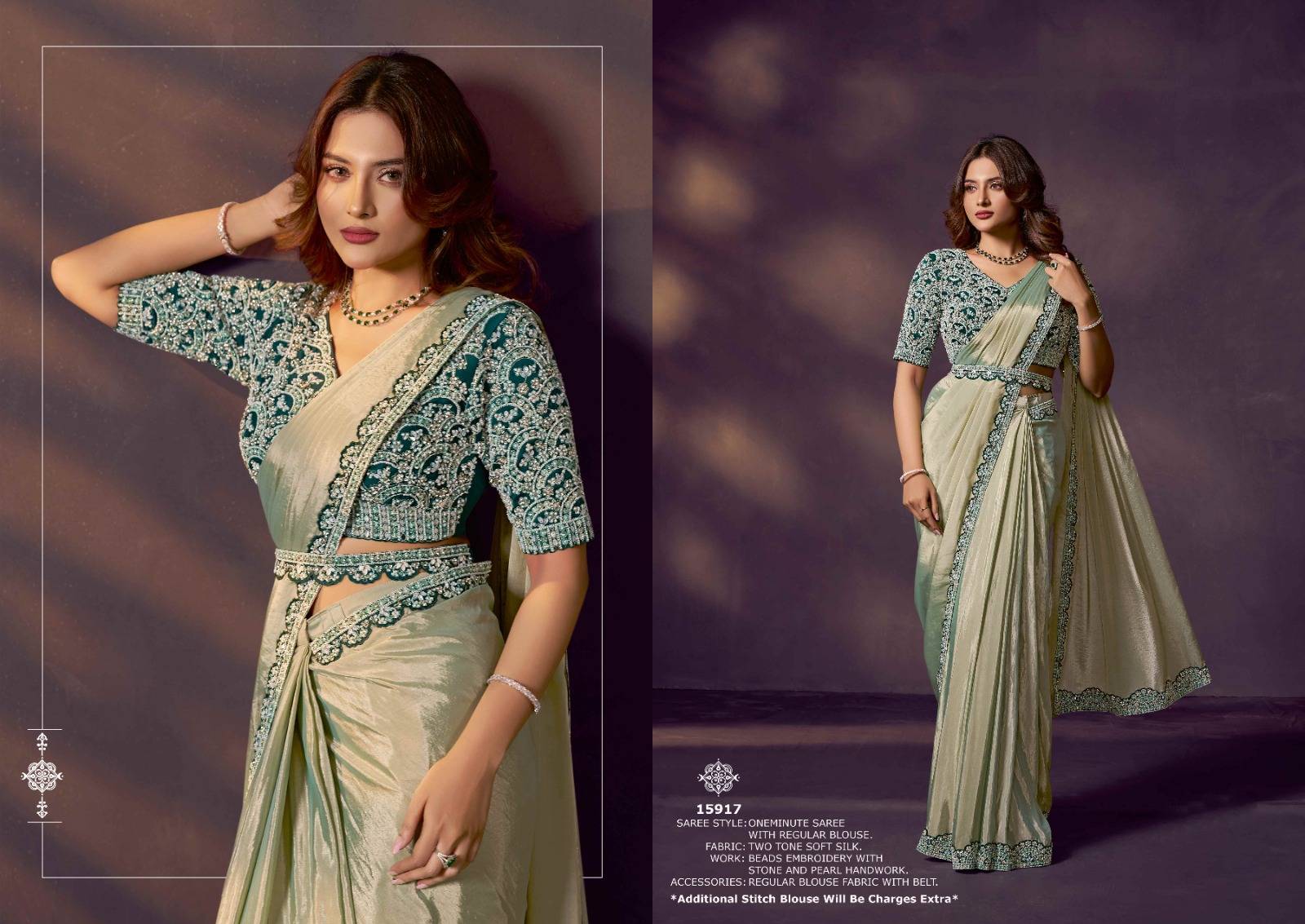 MOHMANTHAN ODYSSEY 15900 by Mahotsav 15907 to 15920 Series Indian Traditional Wear & Occasional Stitched Sarees At Wholesale Price